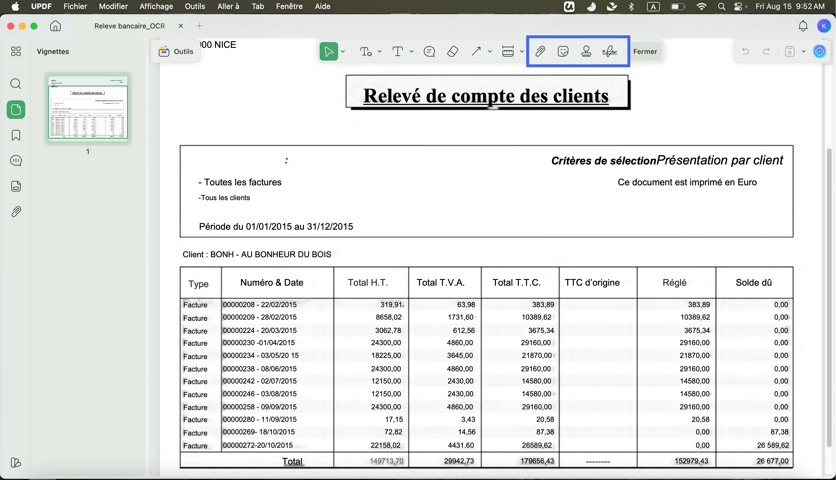annoter un CV sur Mac