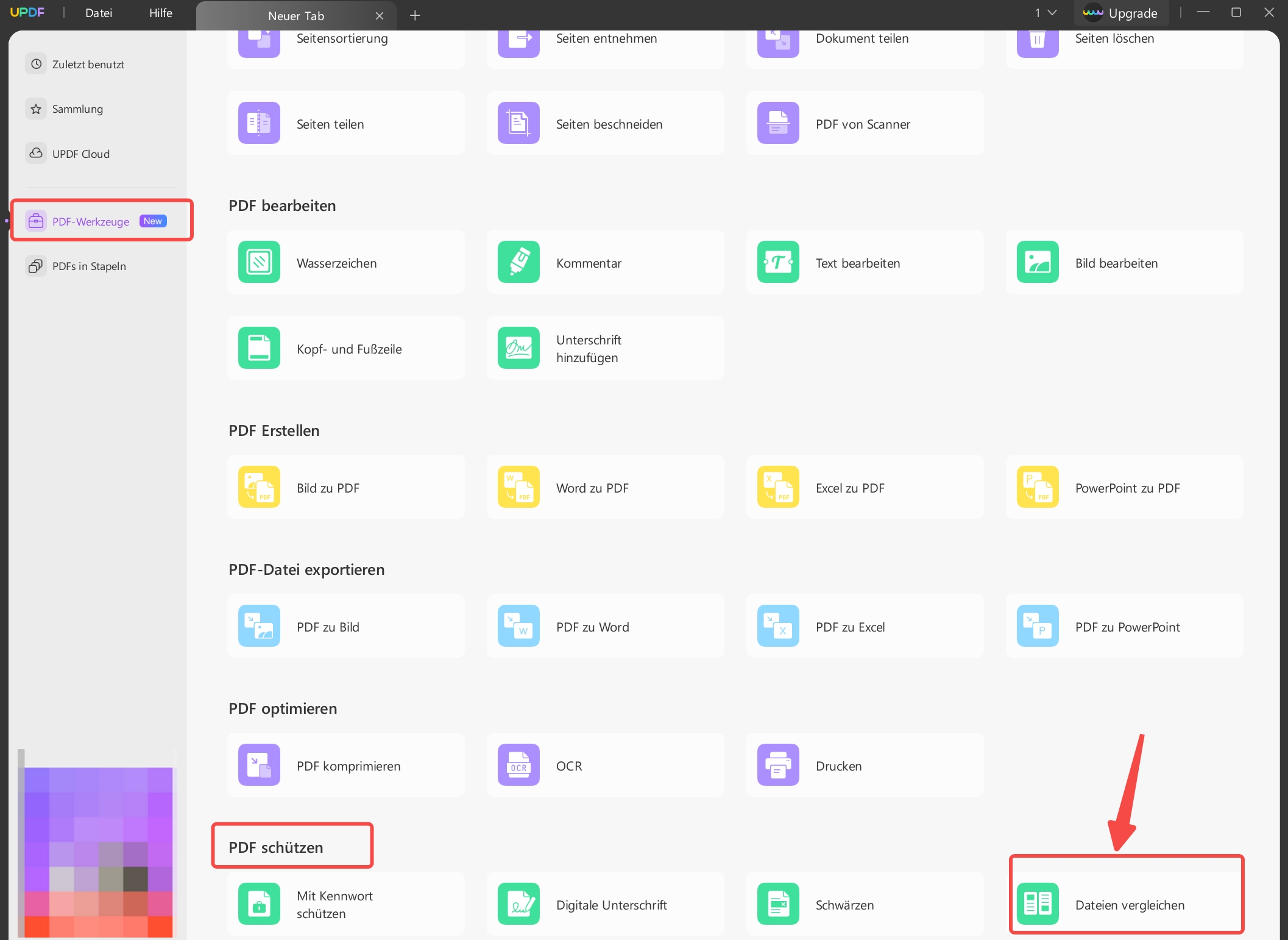 vergleichen pdf adobe  dateien vergleichen updf