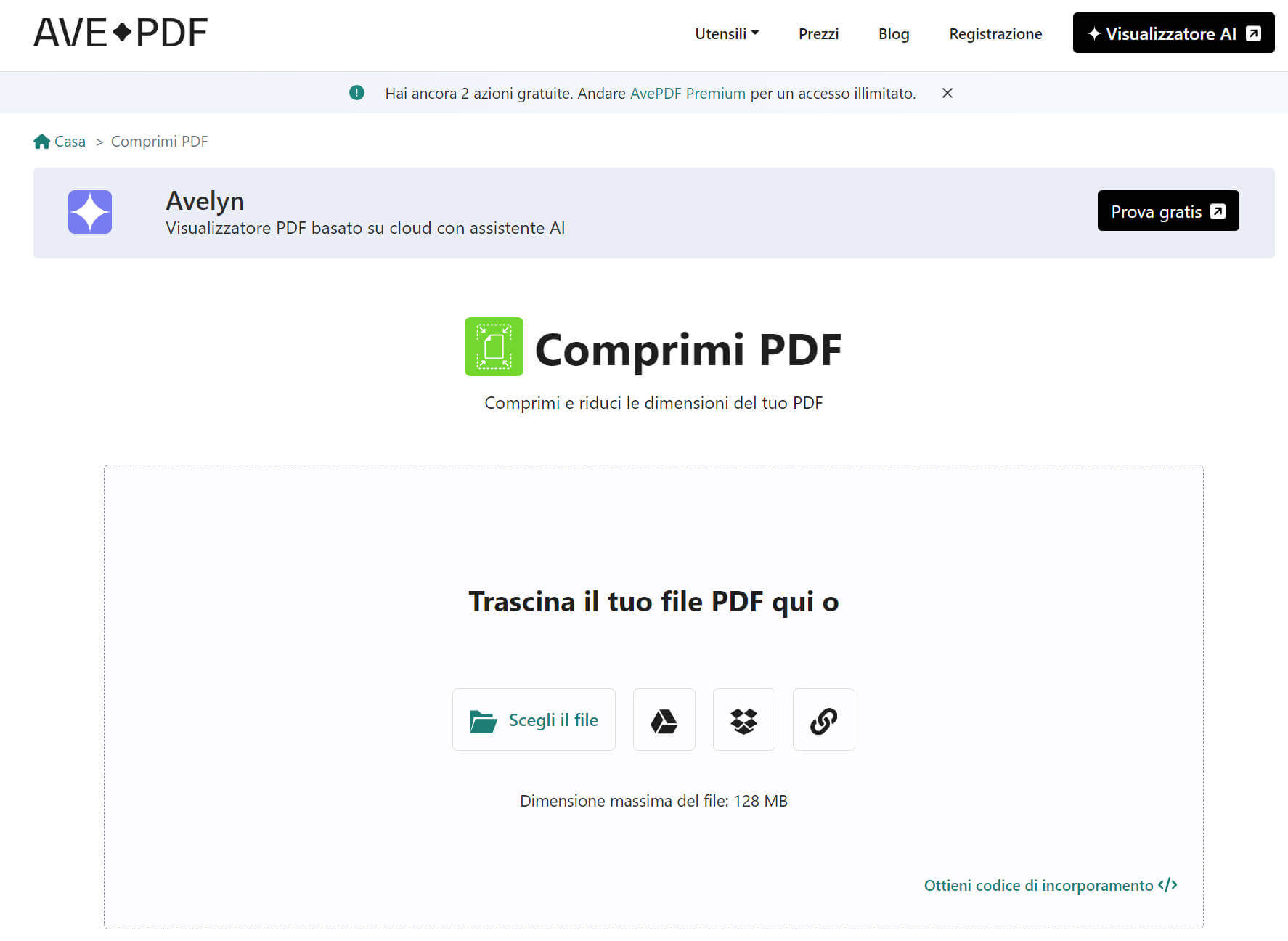 utilizzare AvePDF Compressor