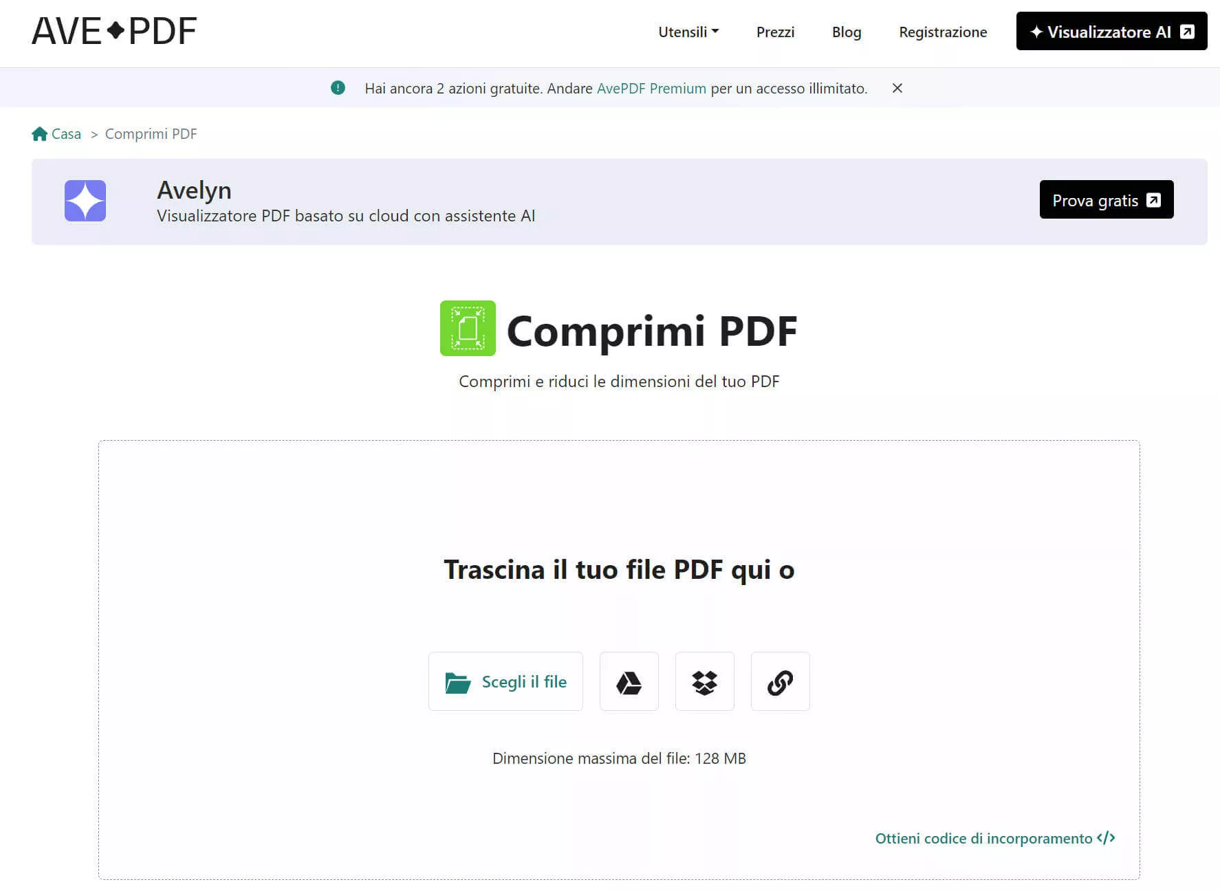 utilizzare AvePDF Compressor