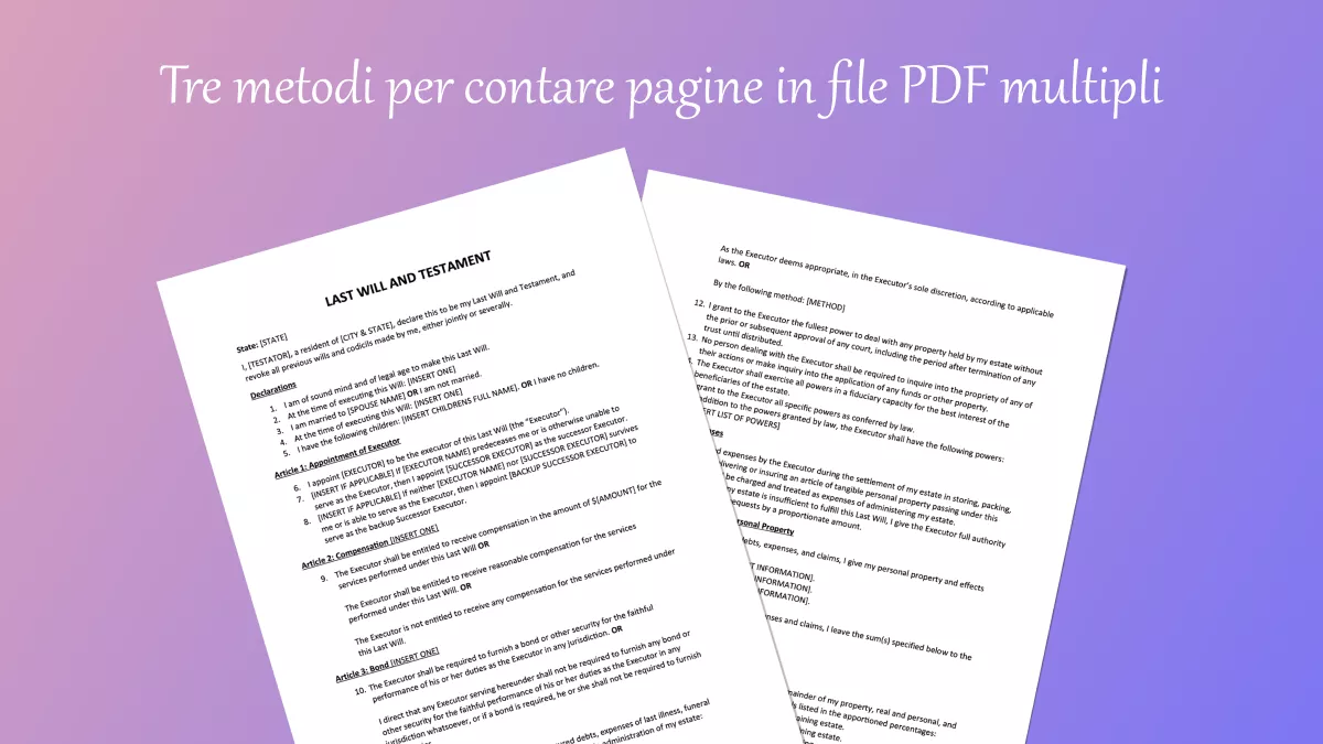 Come contare le pagine in più file PDF: 3 metodi semplici