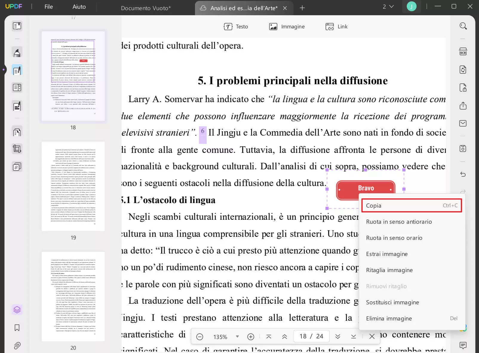 Copiare l'immagine del timbro per PDF