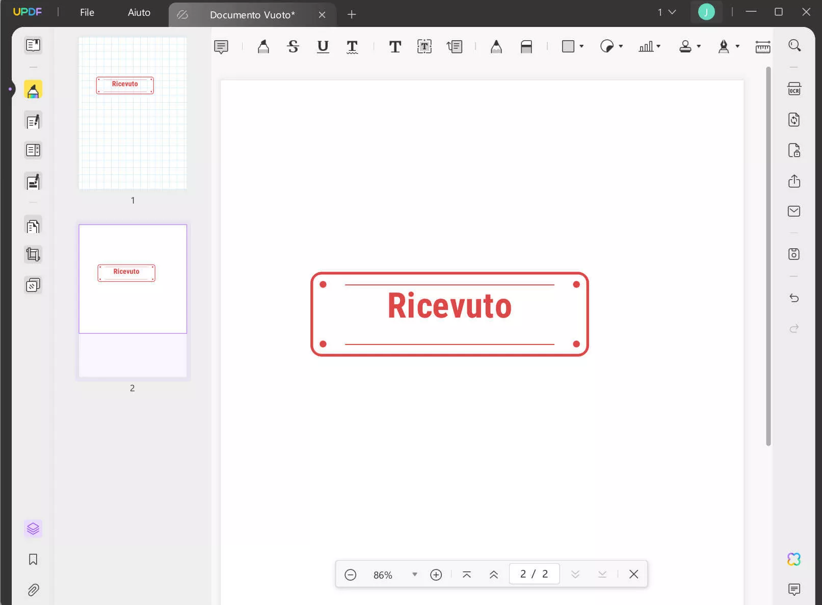 Copia un timbro per utilizzarlo su un altro computer tramite screenshot