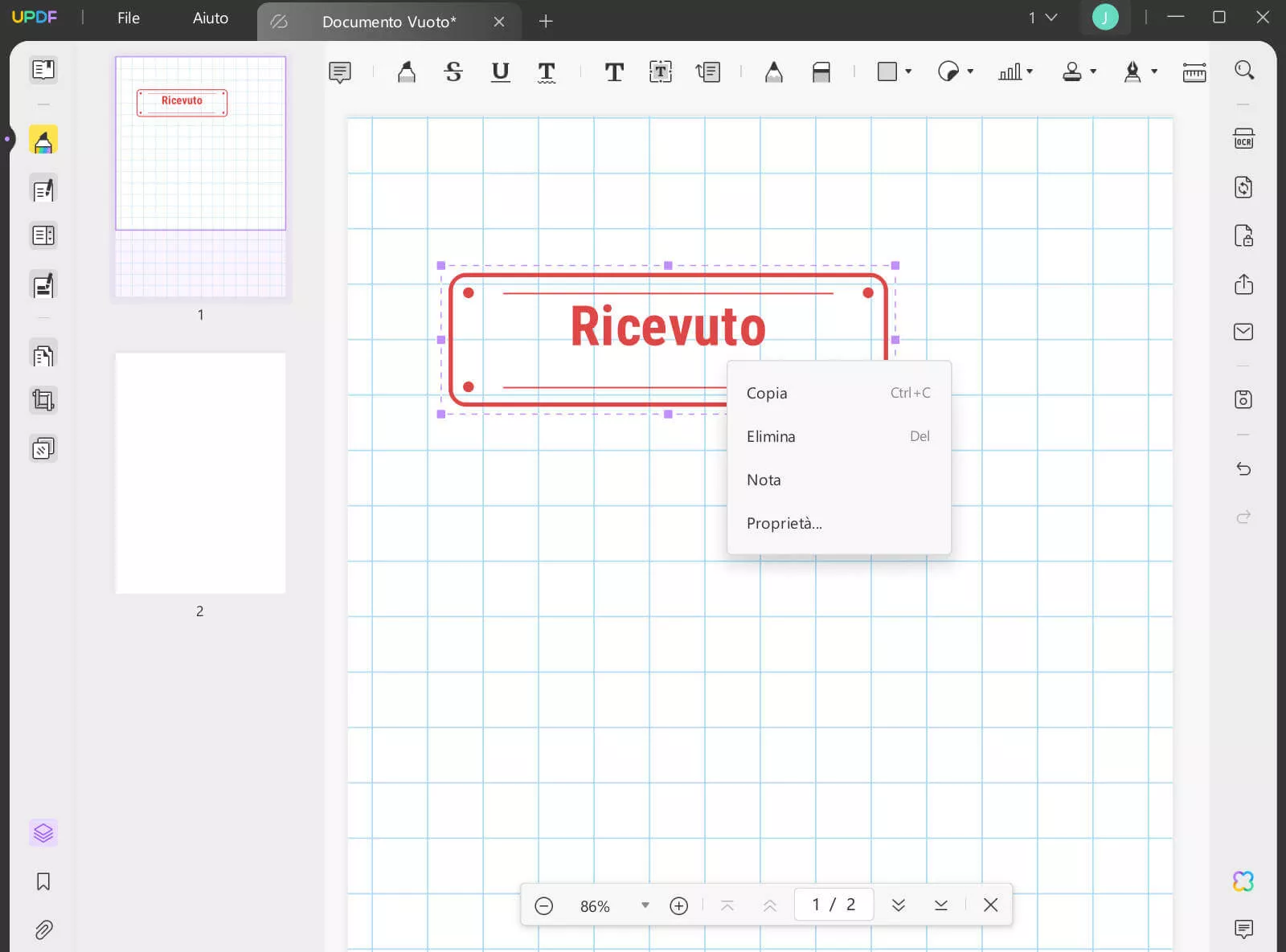 Copia un timbro per utilizzarlo su un altro computer tramite screenshot