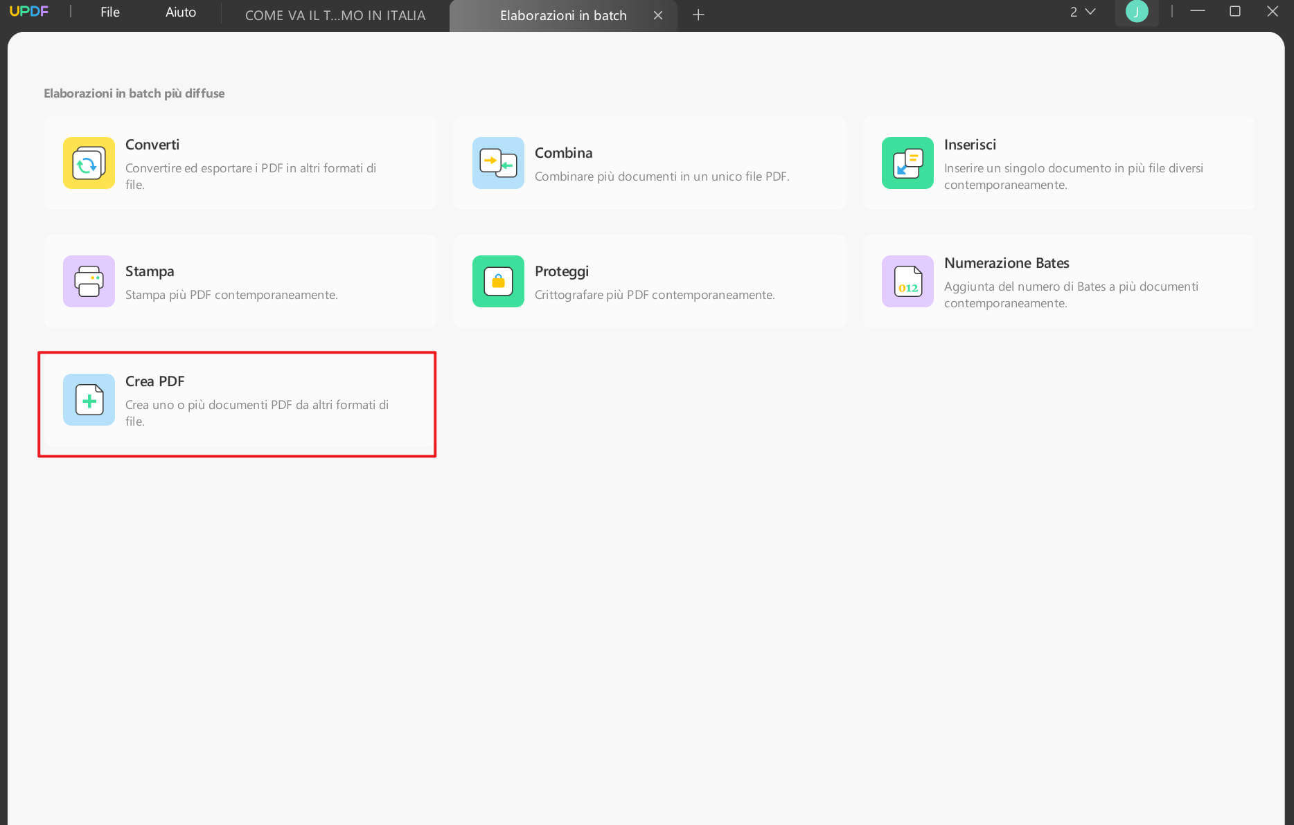 Unire file non-PDF