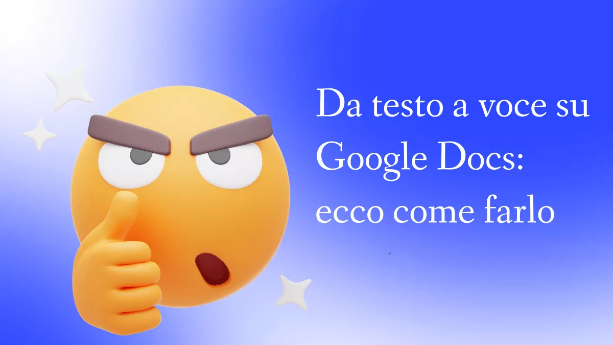 Guida completa da testo a voce in Google Docs