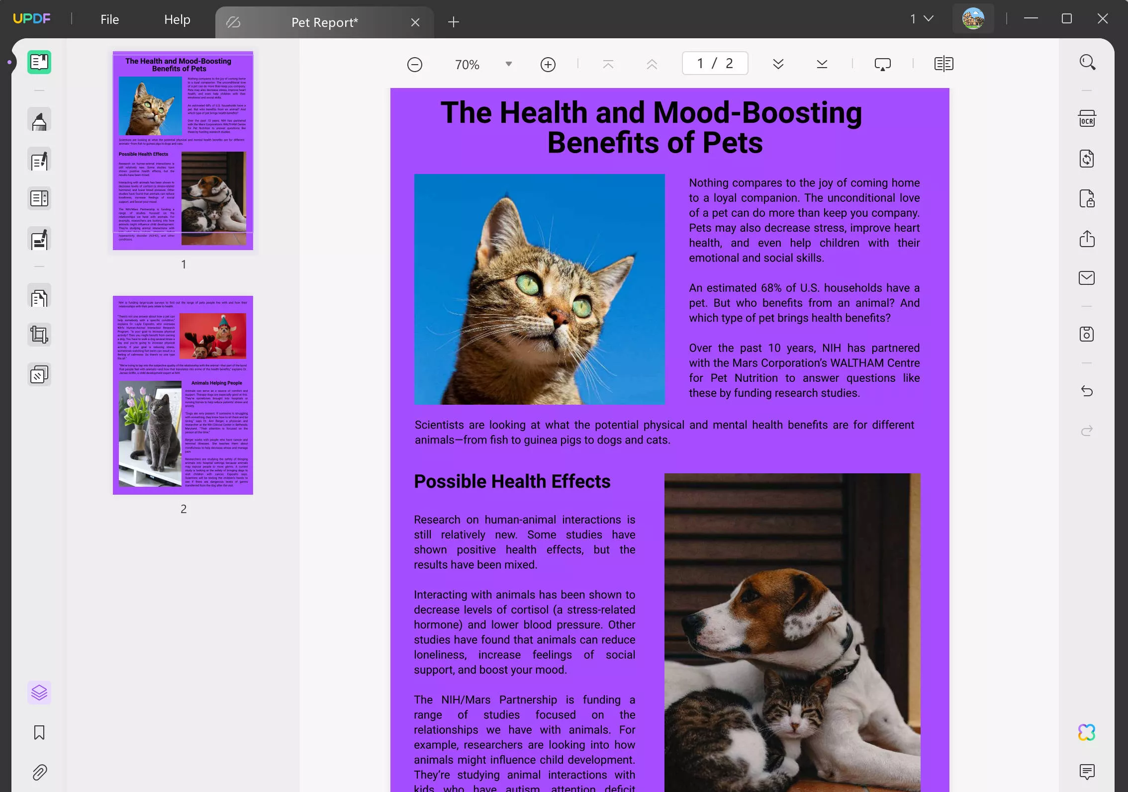 dark background pdf file