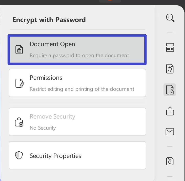 select Document Open