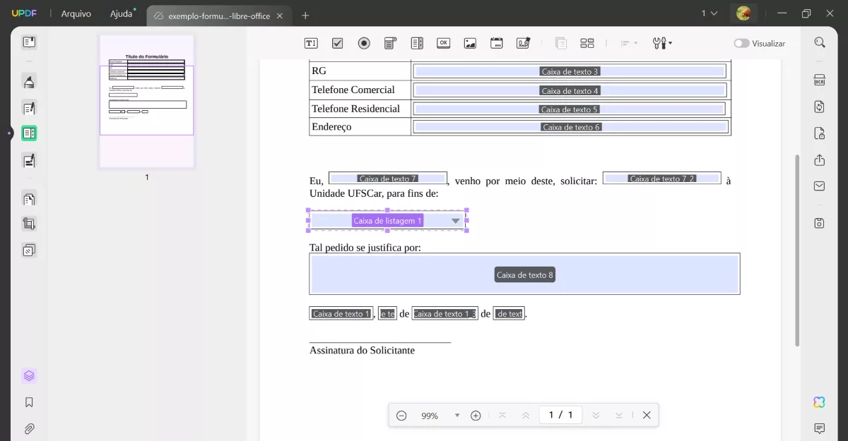 Como Editar a Lista Suspensa em PDF