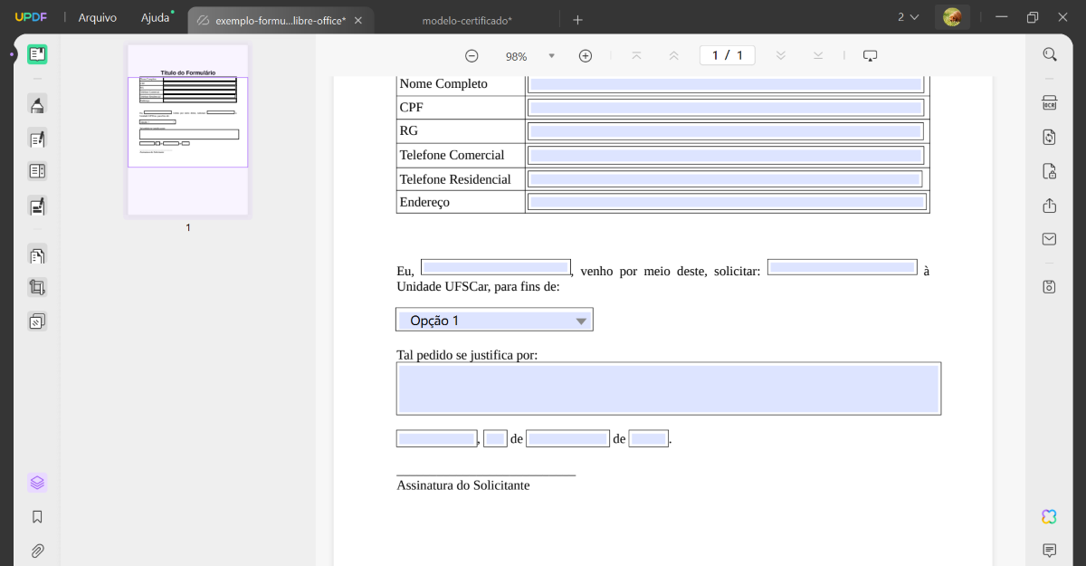 Como Editar a Lista Suspensa em PDF