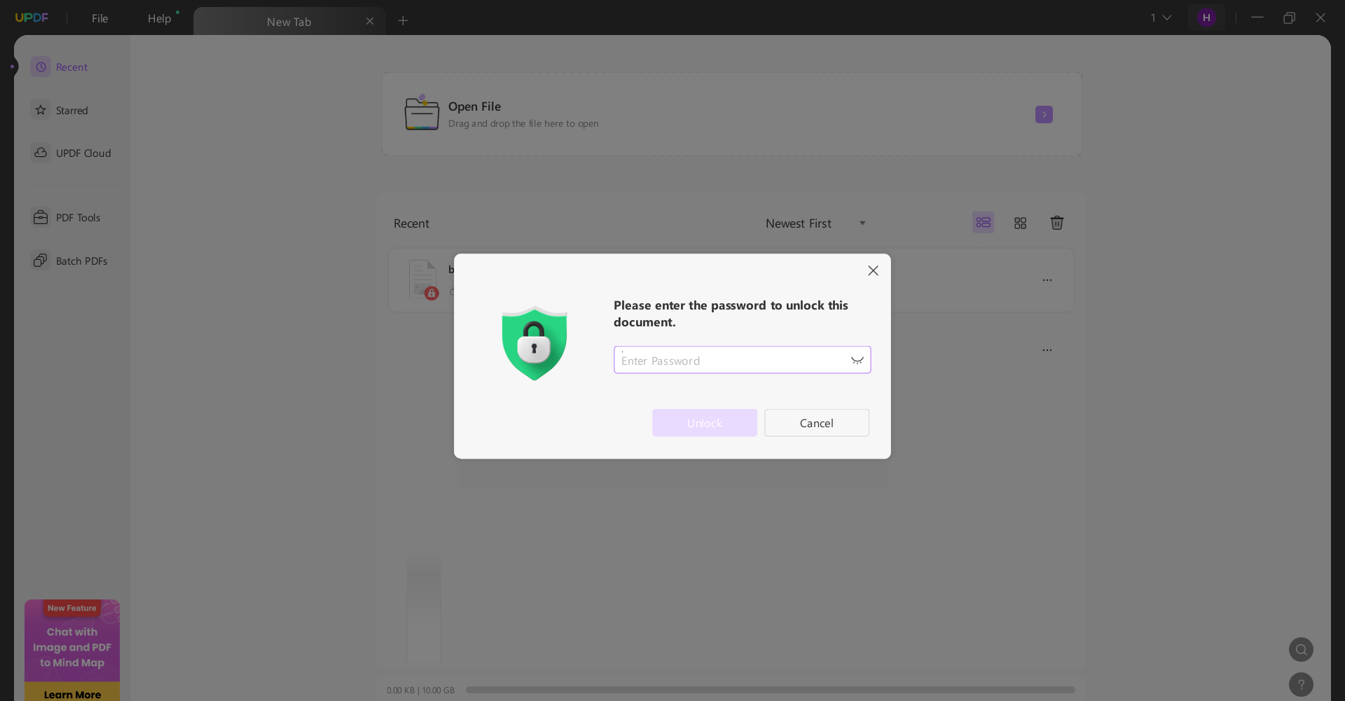 how to extract a pdf with password enter password