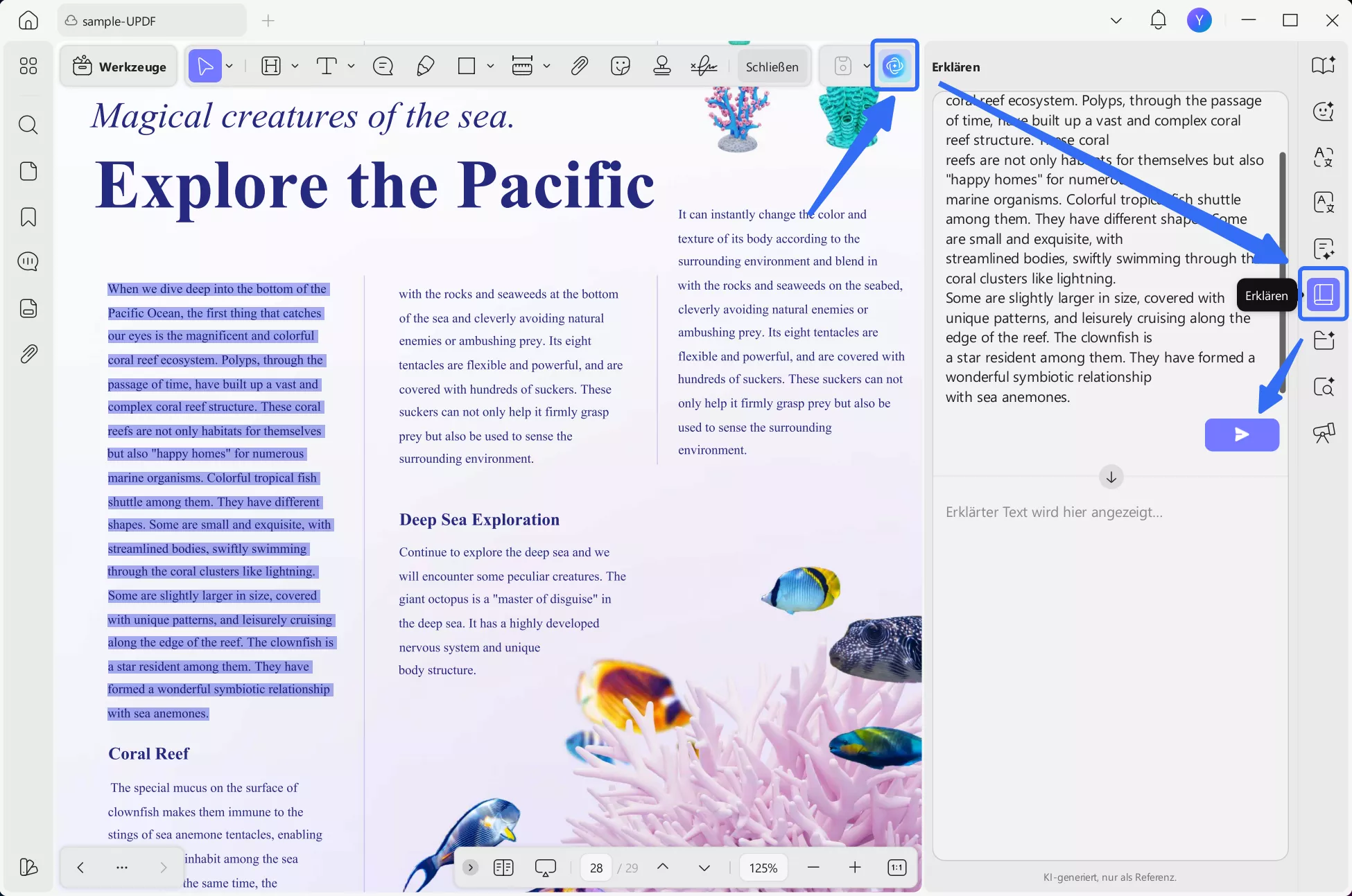 Einfügen zum Erklären