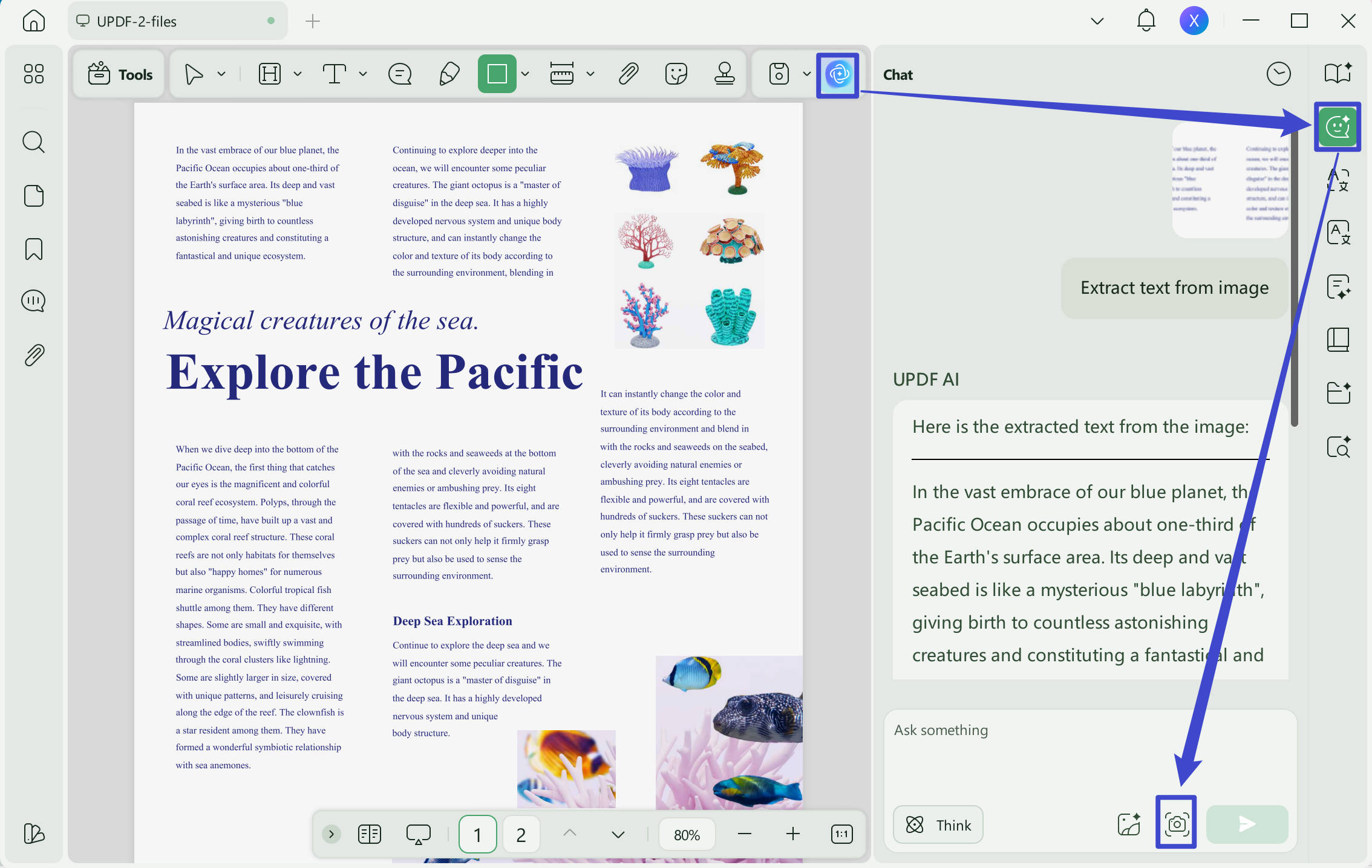 use updf ai to extract text from scanned PDF on windows