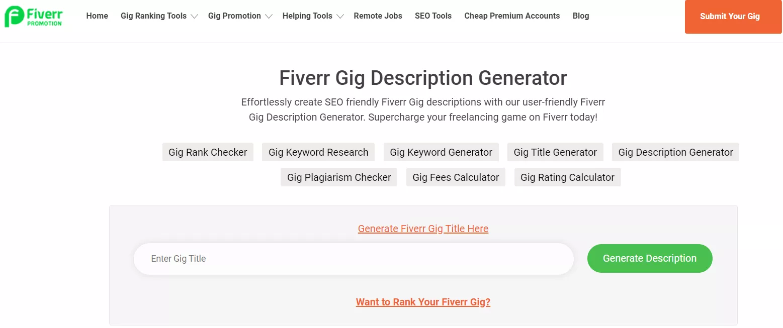 fiverr description generator fiverr promotion