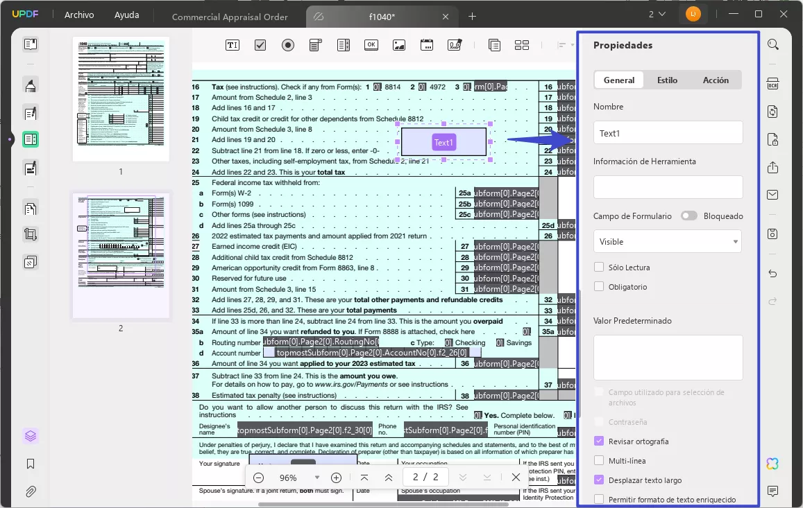 cómo hacer un formulario PDF rellenable sin Acrobat