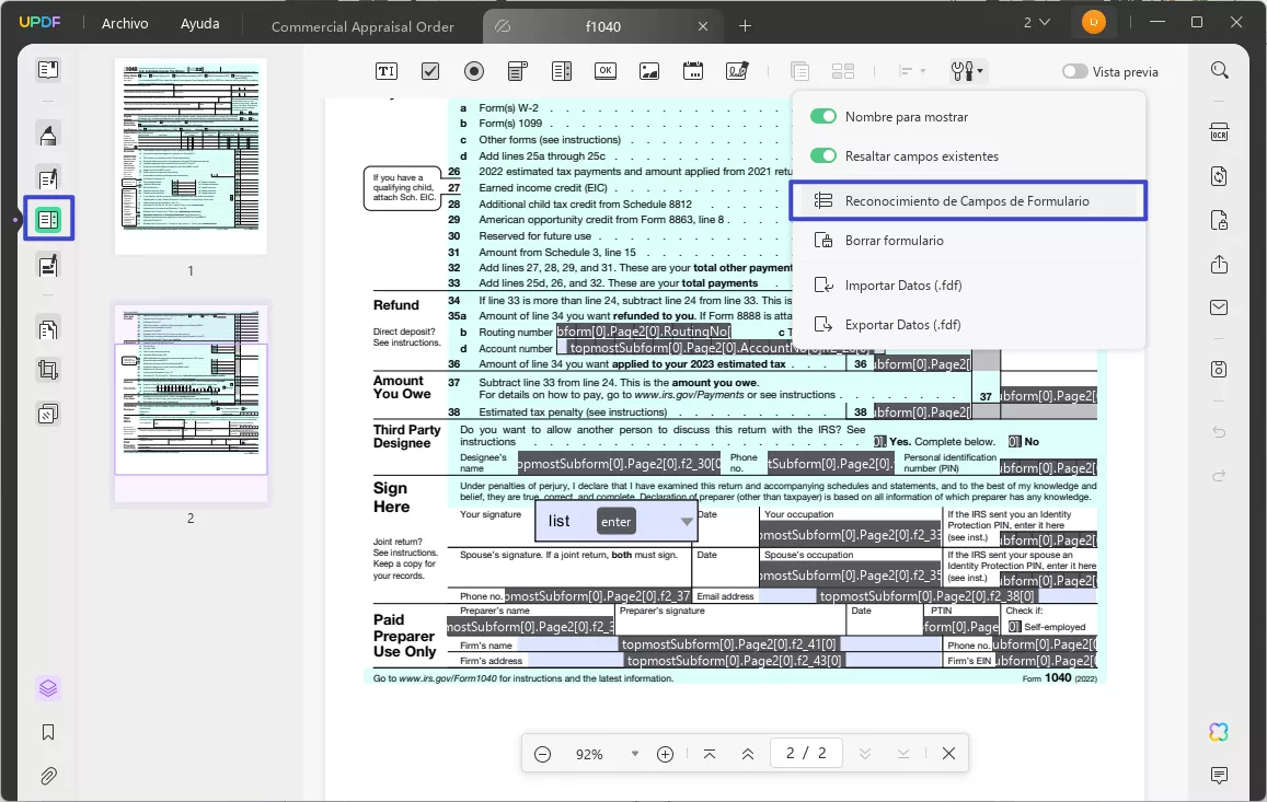 cómo hacer un formulario PDF rellenable sin Acrobat