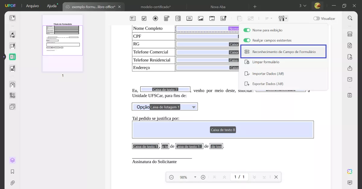 Como Criar um Formulário PDF Preenchível 