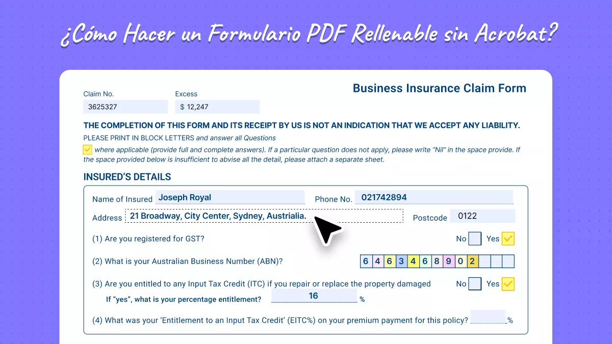 ¿Cómo Hacer un Formulario PDF Rellenable sin Acrobat? (Gratis y de Pago)