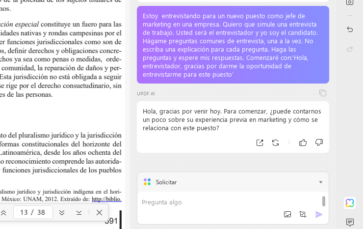 ia como entrevistador