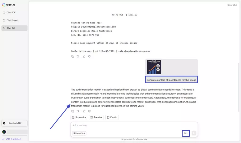 cómo generar contenidos chateando con imagen