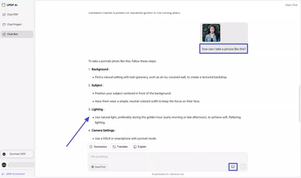 dentificar y Pedir Consejos por Chat con Imagen