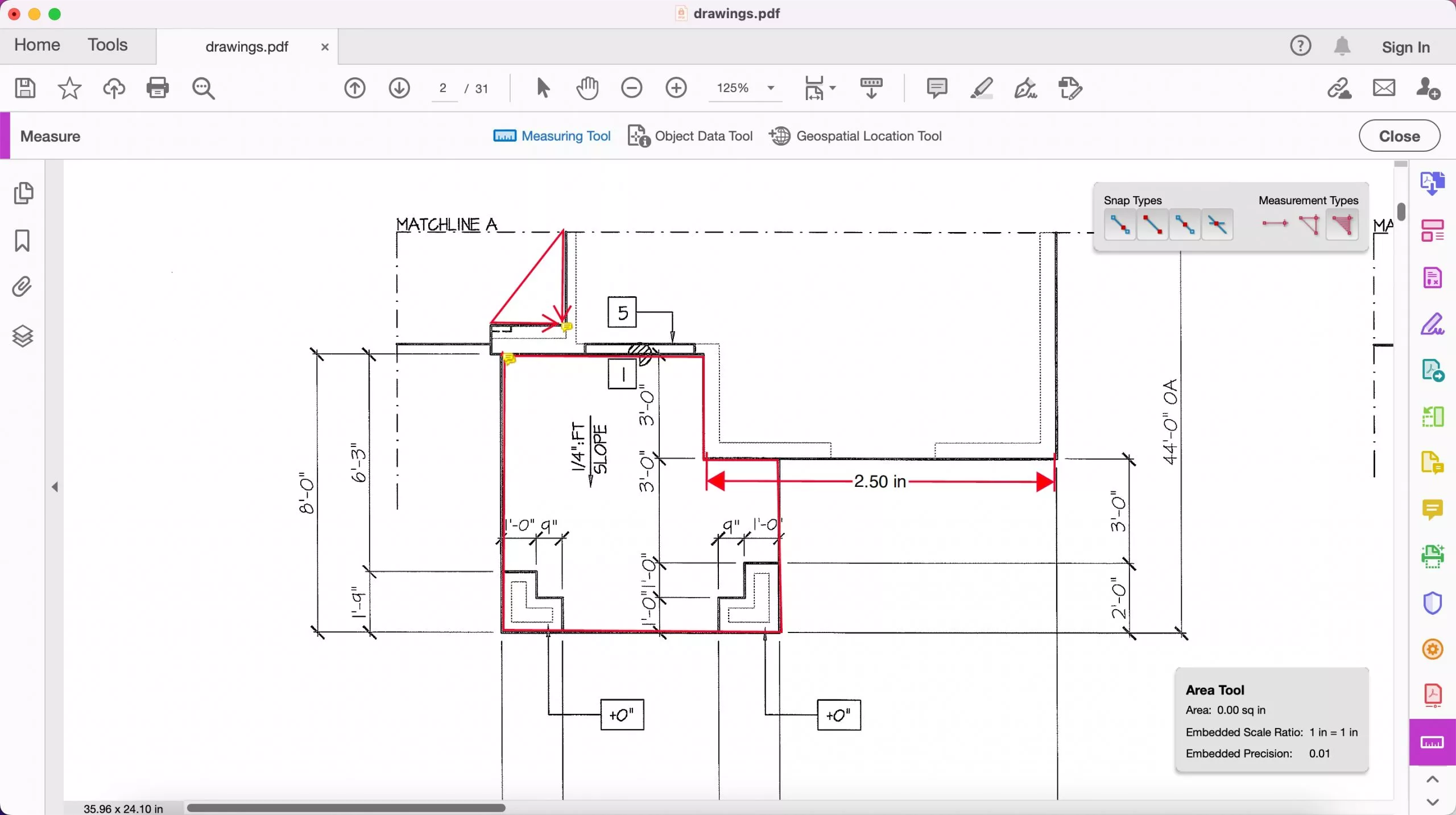 Adobe PDF-Messwerkzeug