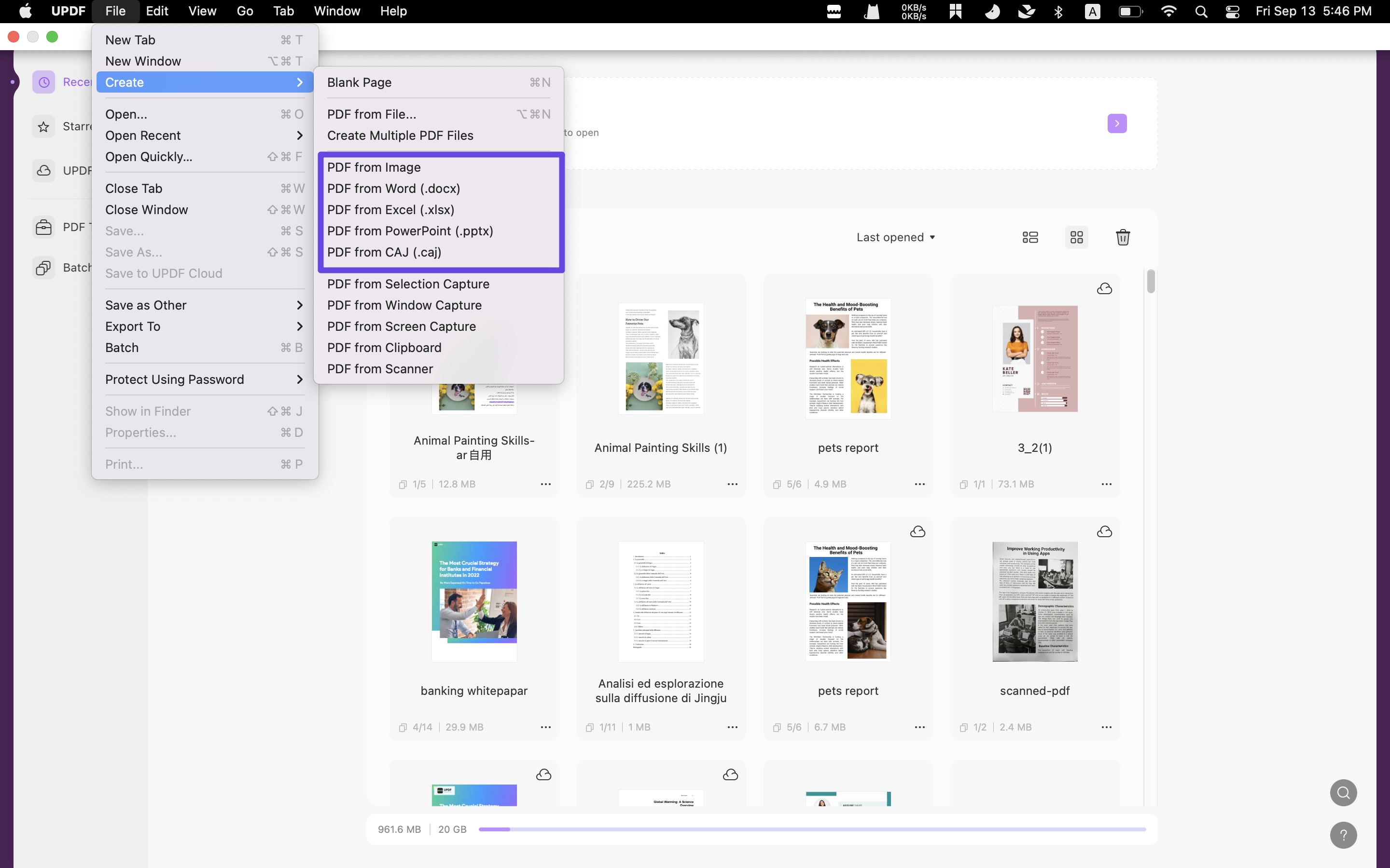  إنشاء ملف PDF من تنسيقات Office