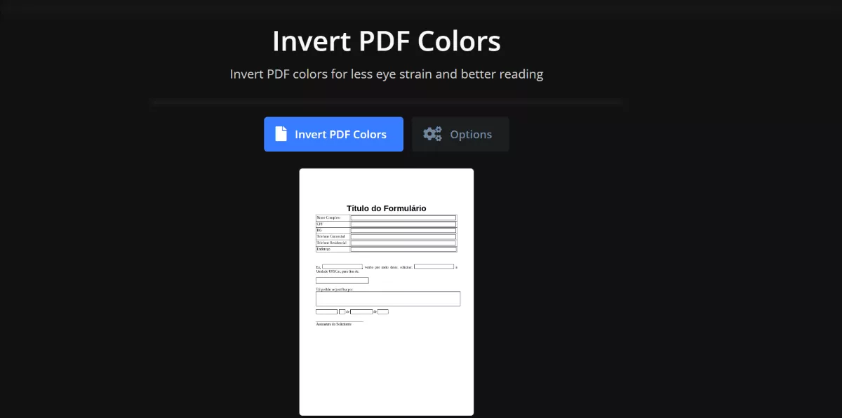 Como Inverter as Cores do PDF