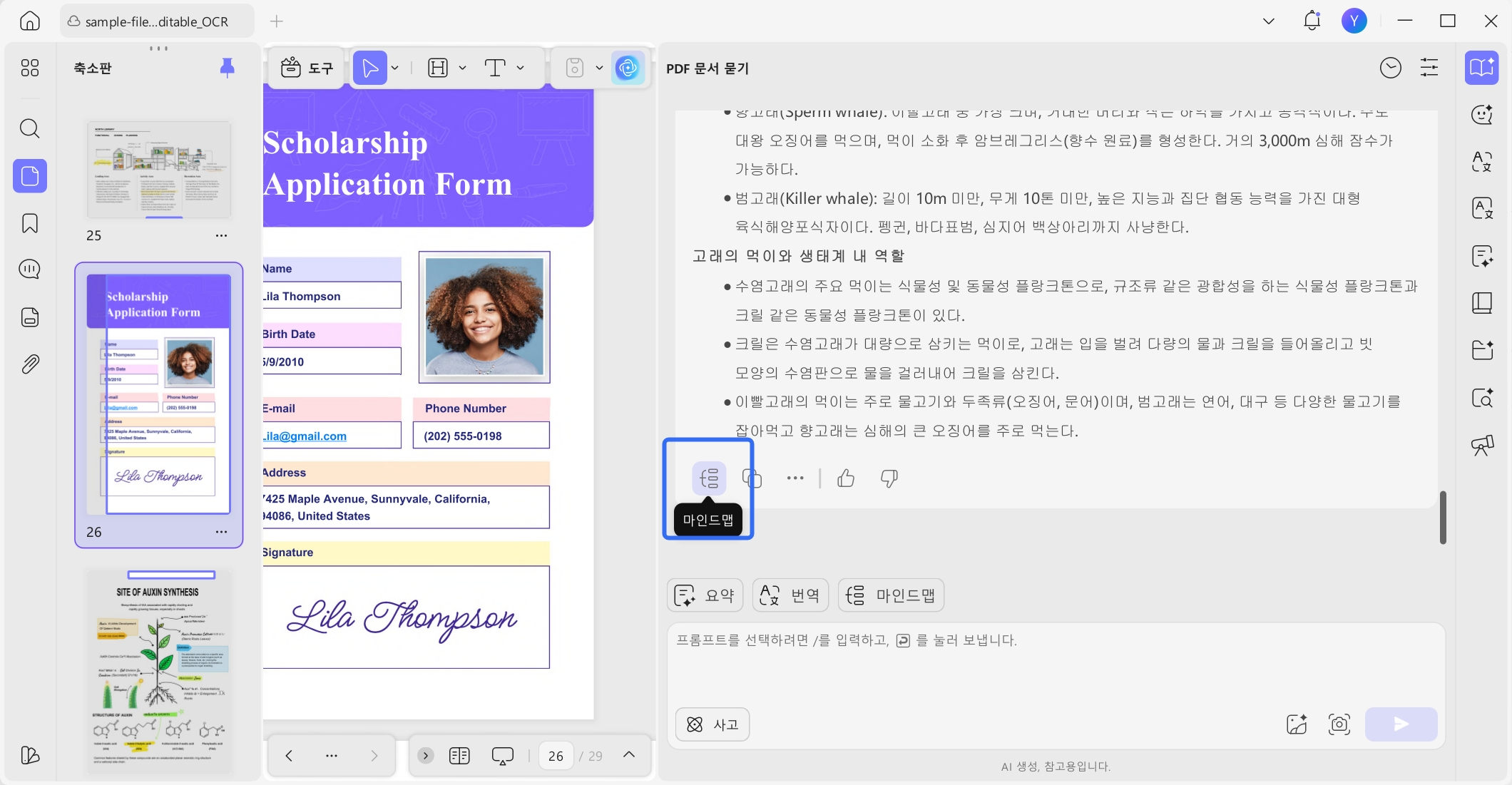 글머리 기호를 마인드 맵으로 변환