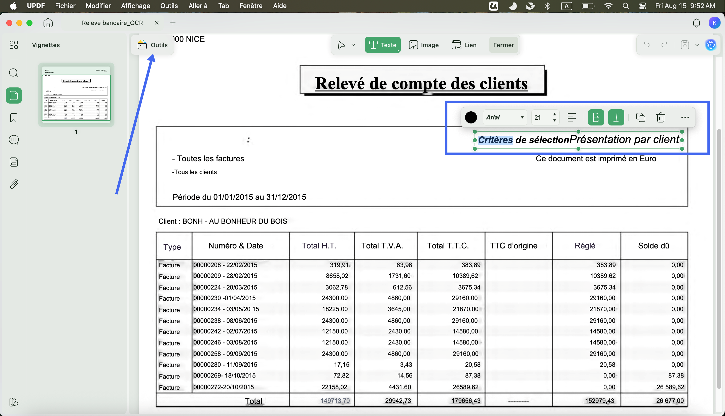 modifier un CV PDF sur Mac