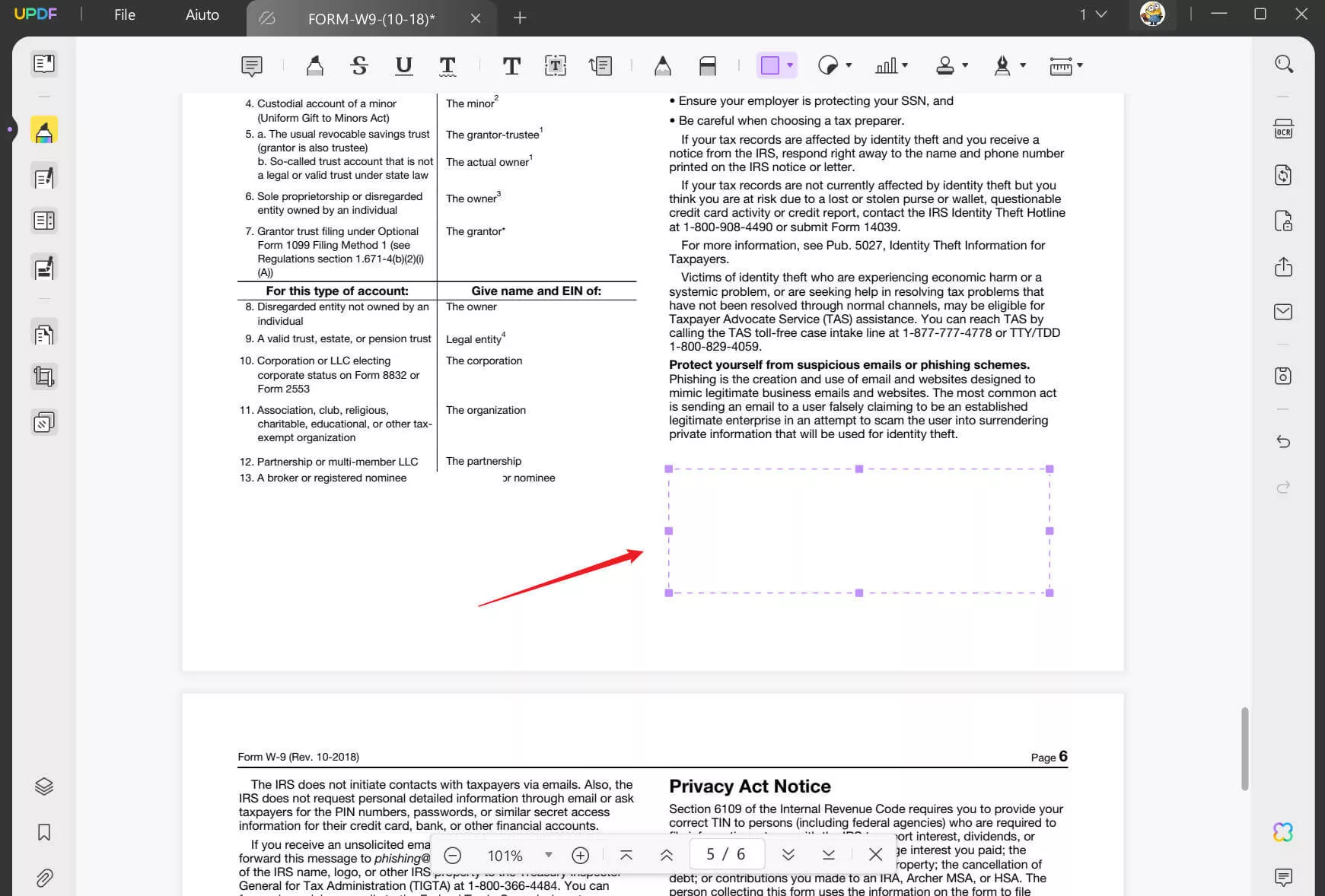 Elimina una firma da PDF nascondendola con rettangolo