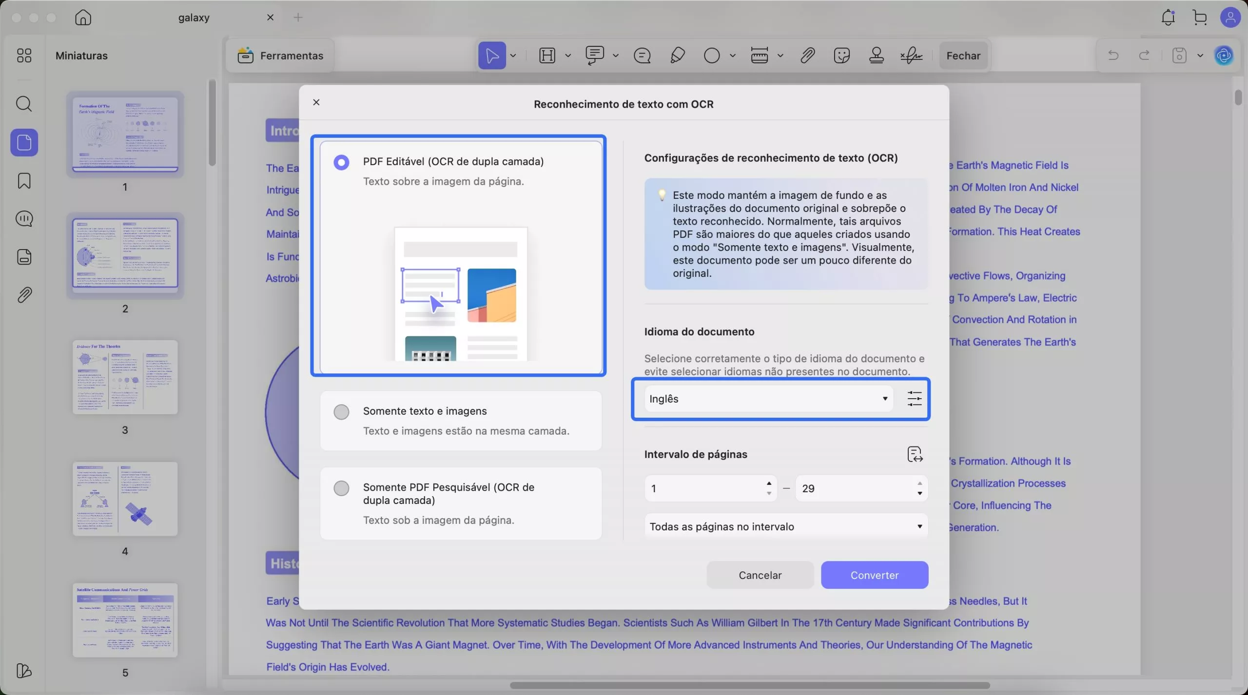 ocr - transformar pdf em áudio grátis