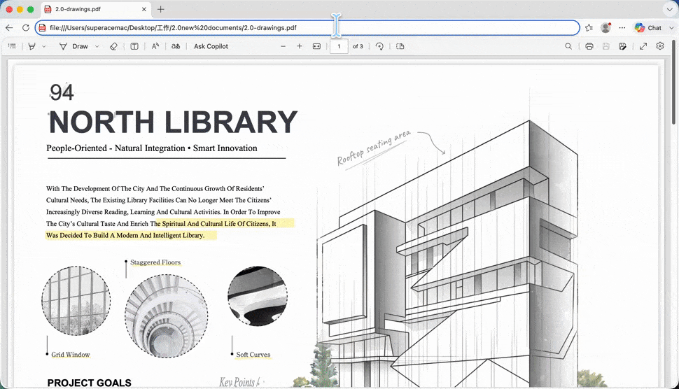 open an online pdf at a specific page