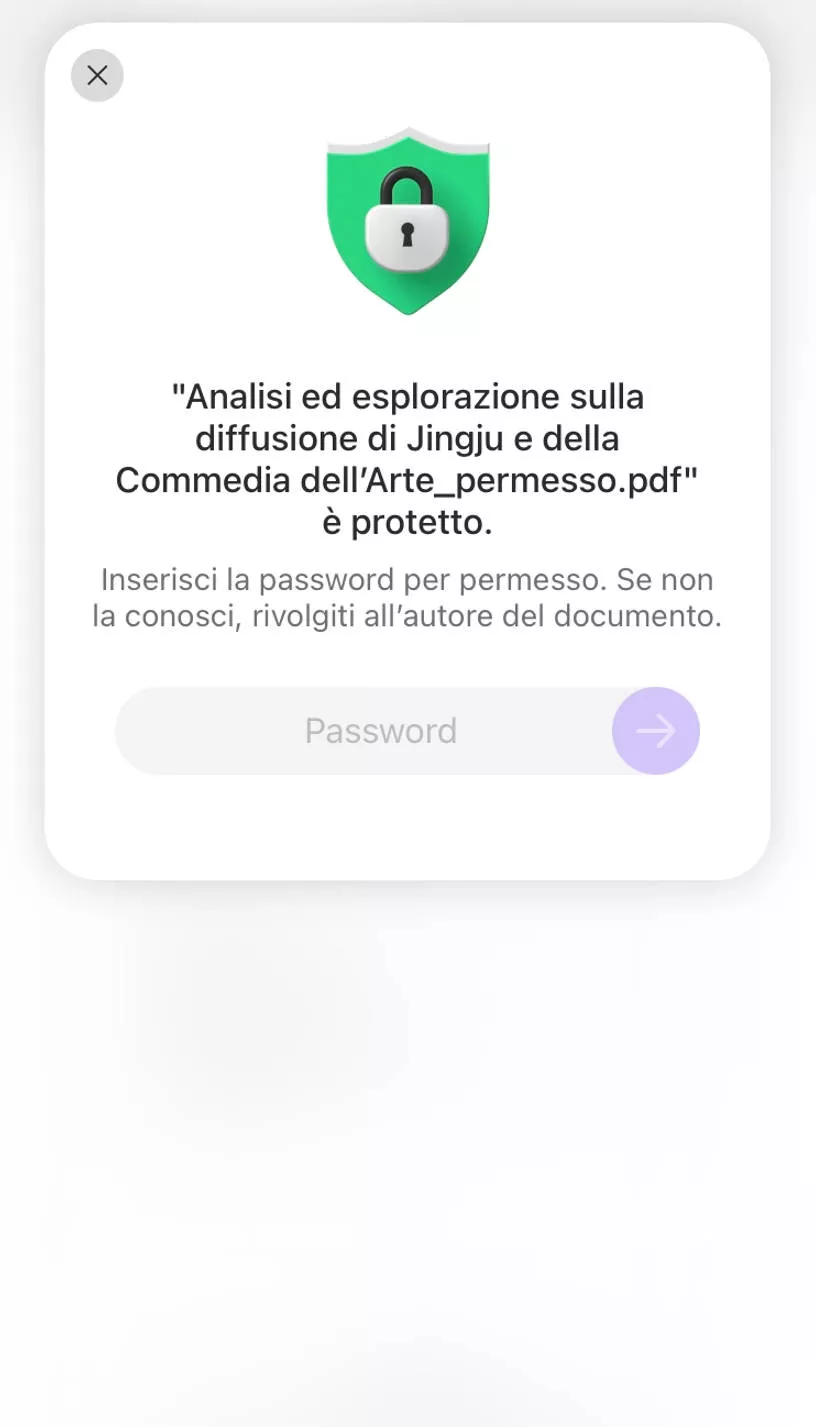 Rimuovere la password di autorizzazione