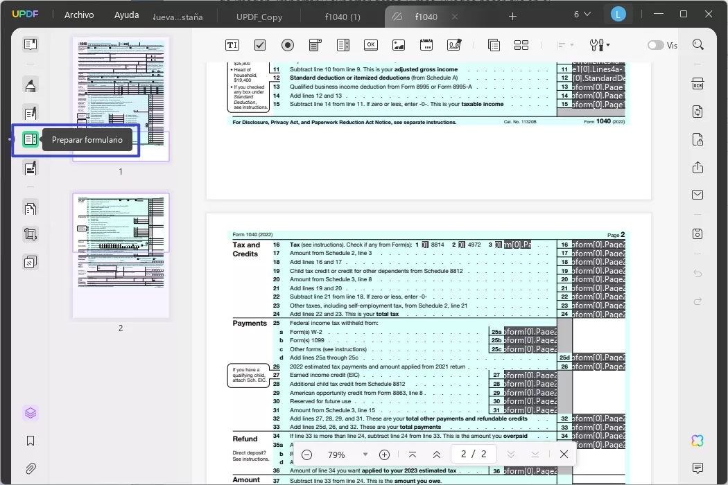 cómo editar una lista desplegable en un PDF