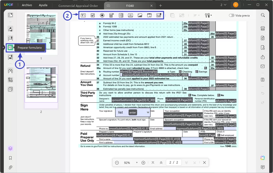 cómo hacer un formulario PDF rellenable sin Acrobat