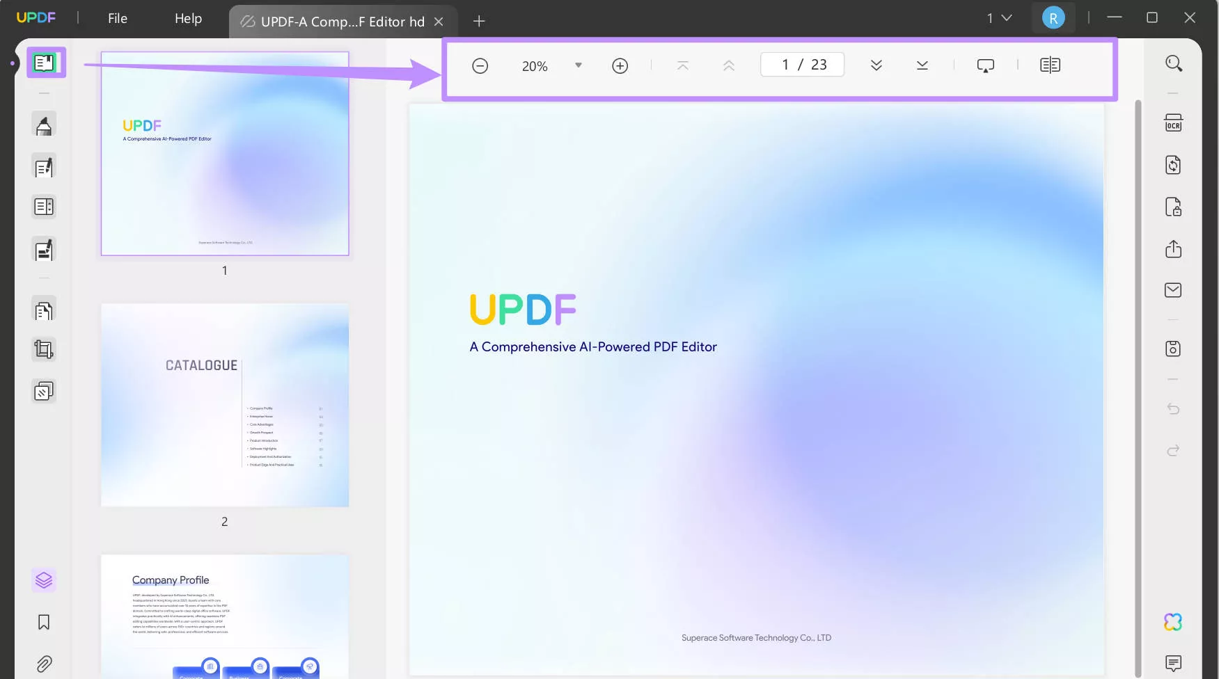 reader mode updf on windows