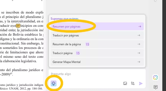 resumen por paginas updf ai