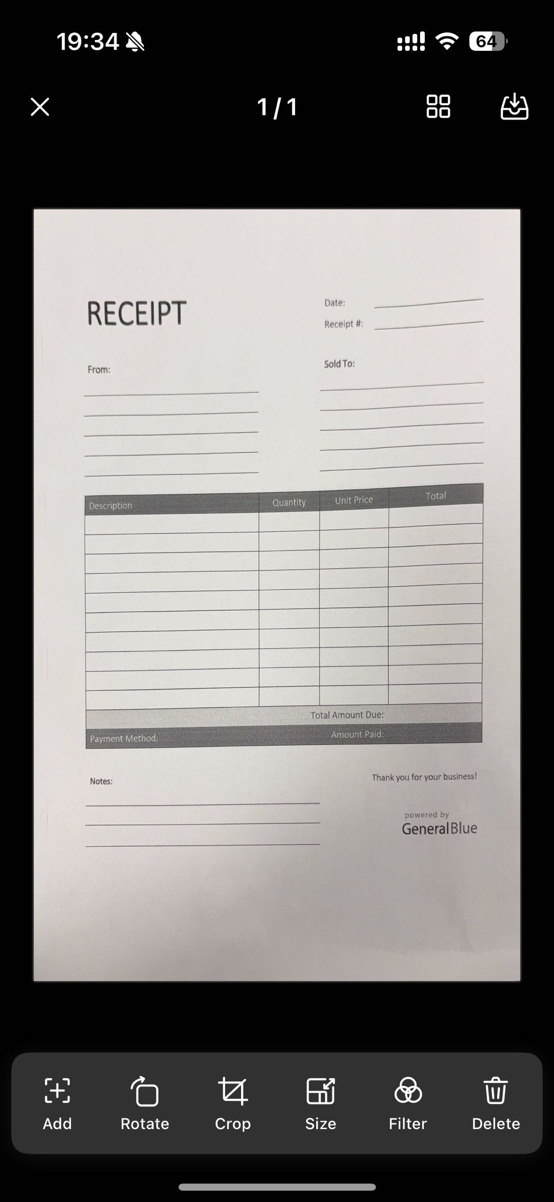 edit and set the paper size