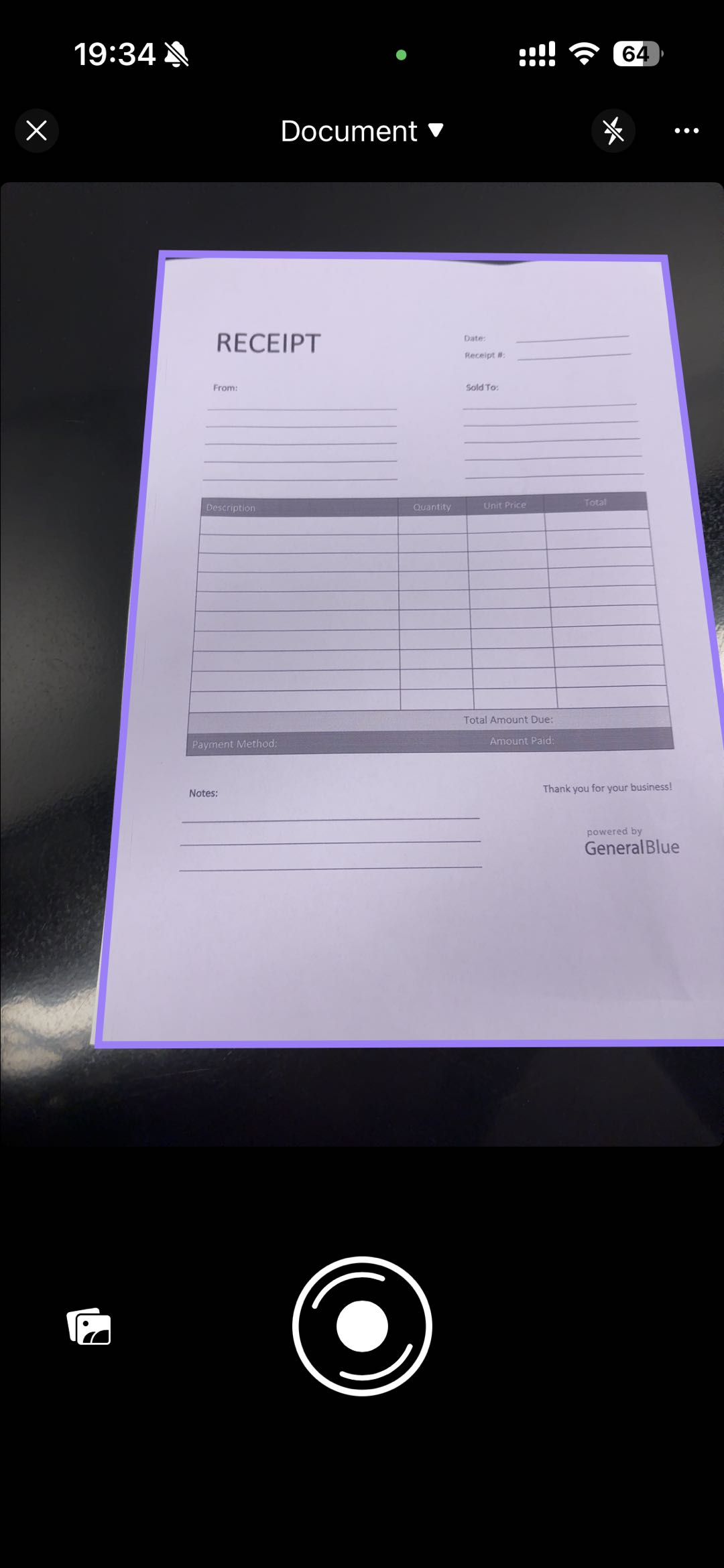 Capture the document by camera with auto-capturing and auto-cropping