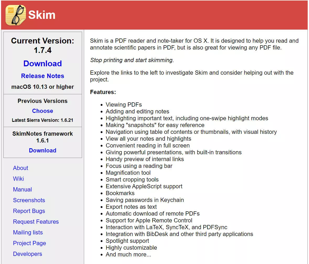 Skim PDF Viewer per Mac