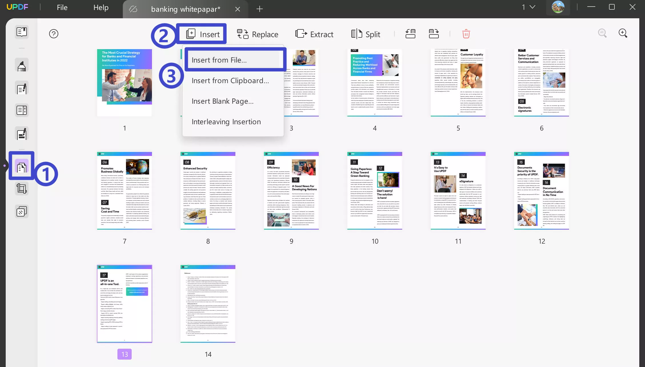 steps of insert from file