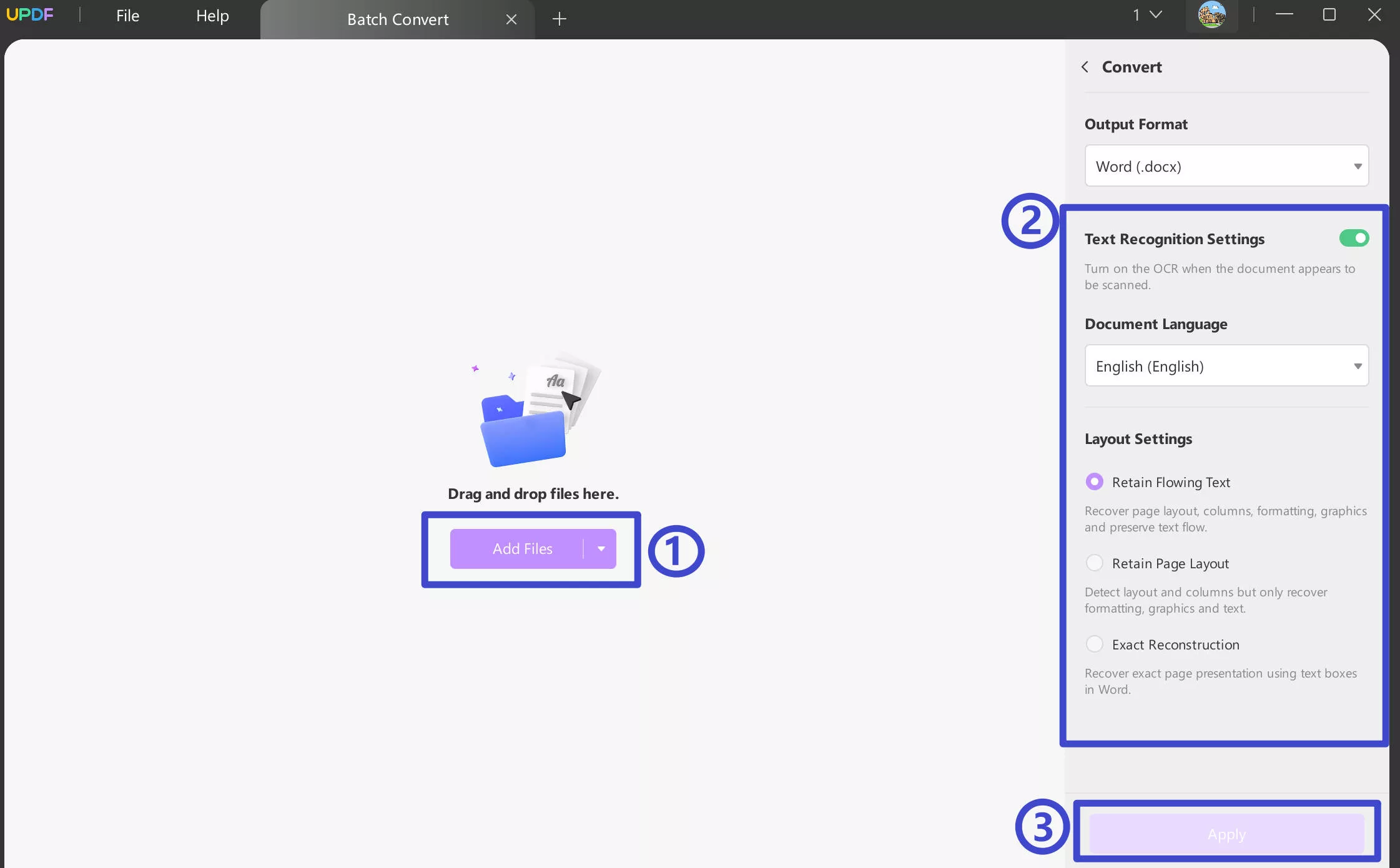 how to convert pdf to word without losing formatting output format updf 