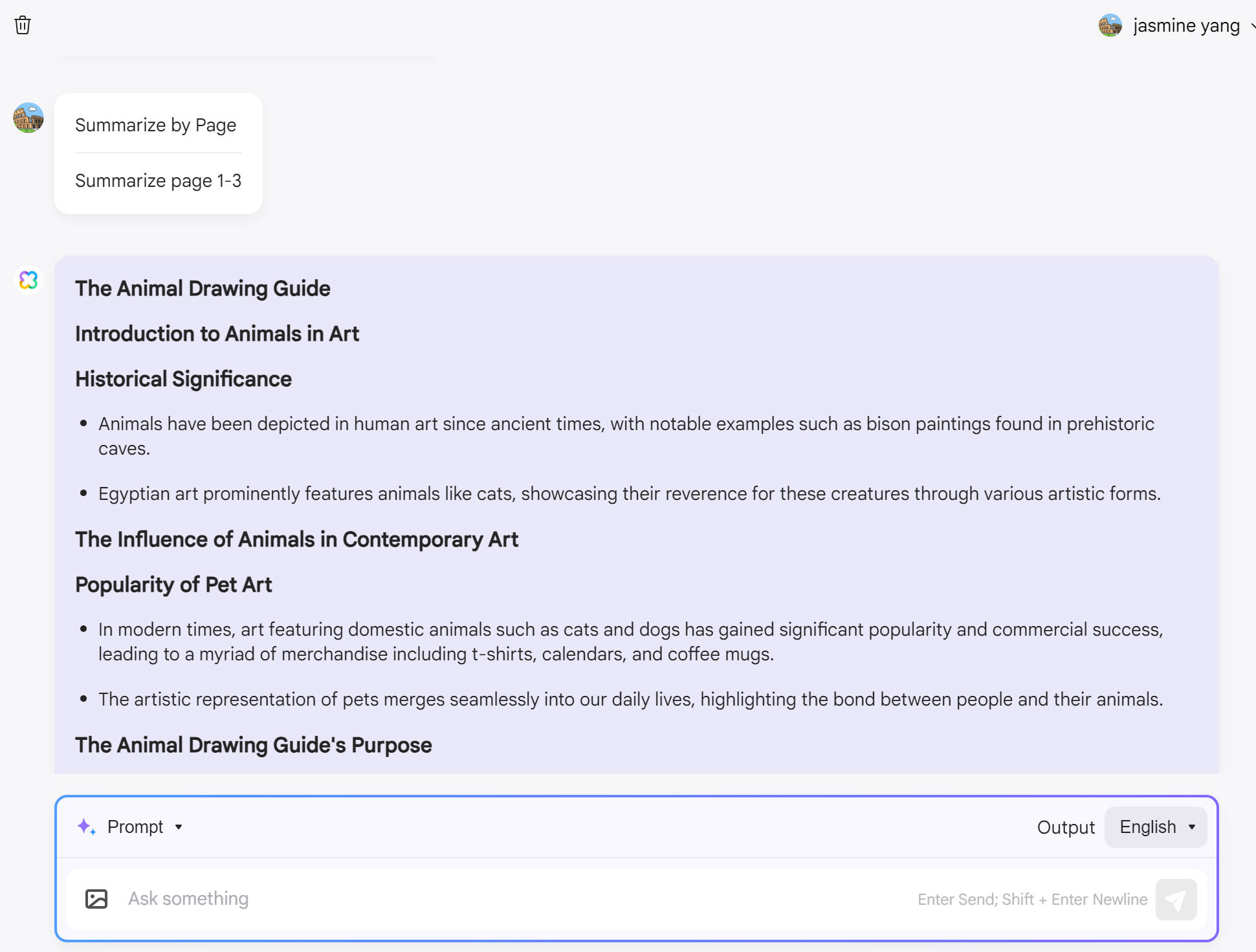 example of updf ai online summarize