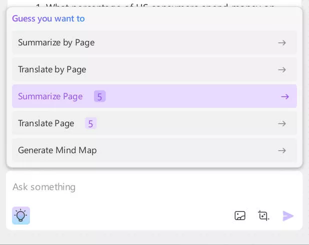 summarize individual pages  with updf