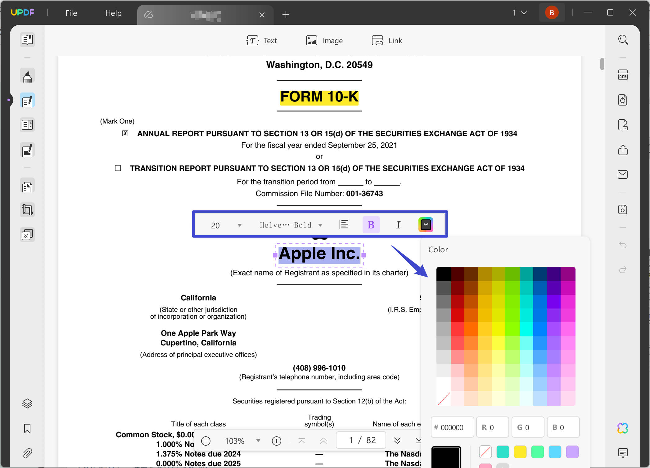 edit text in PDF