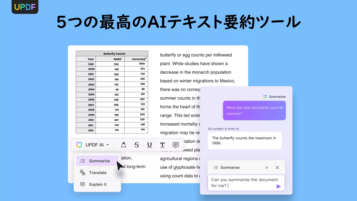 仕事と研究の効率を向上：5つの最高のAIテキスト要約ツール