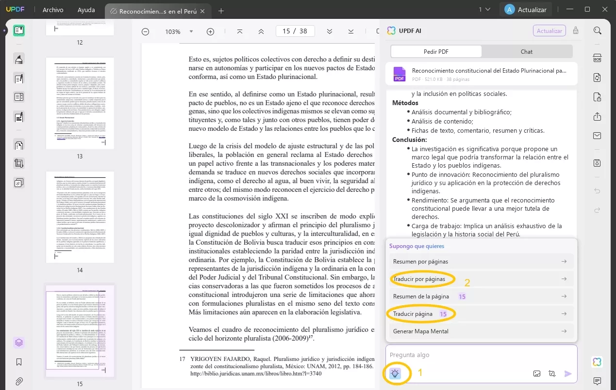 traducir pdf updf ai app