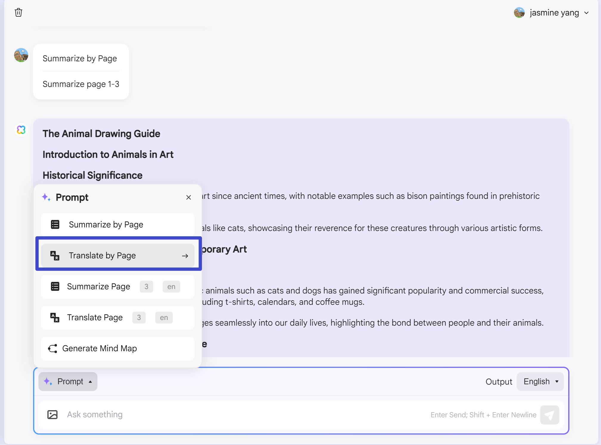 translate by page updf ai online