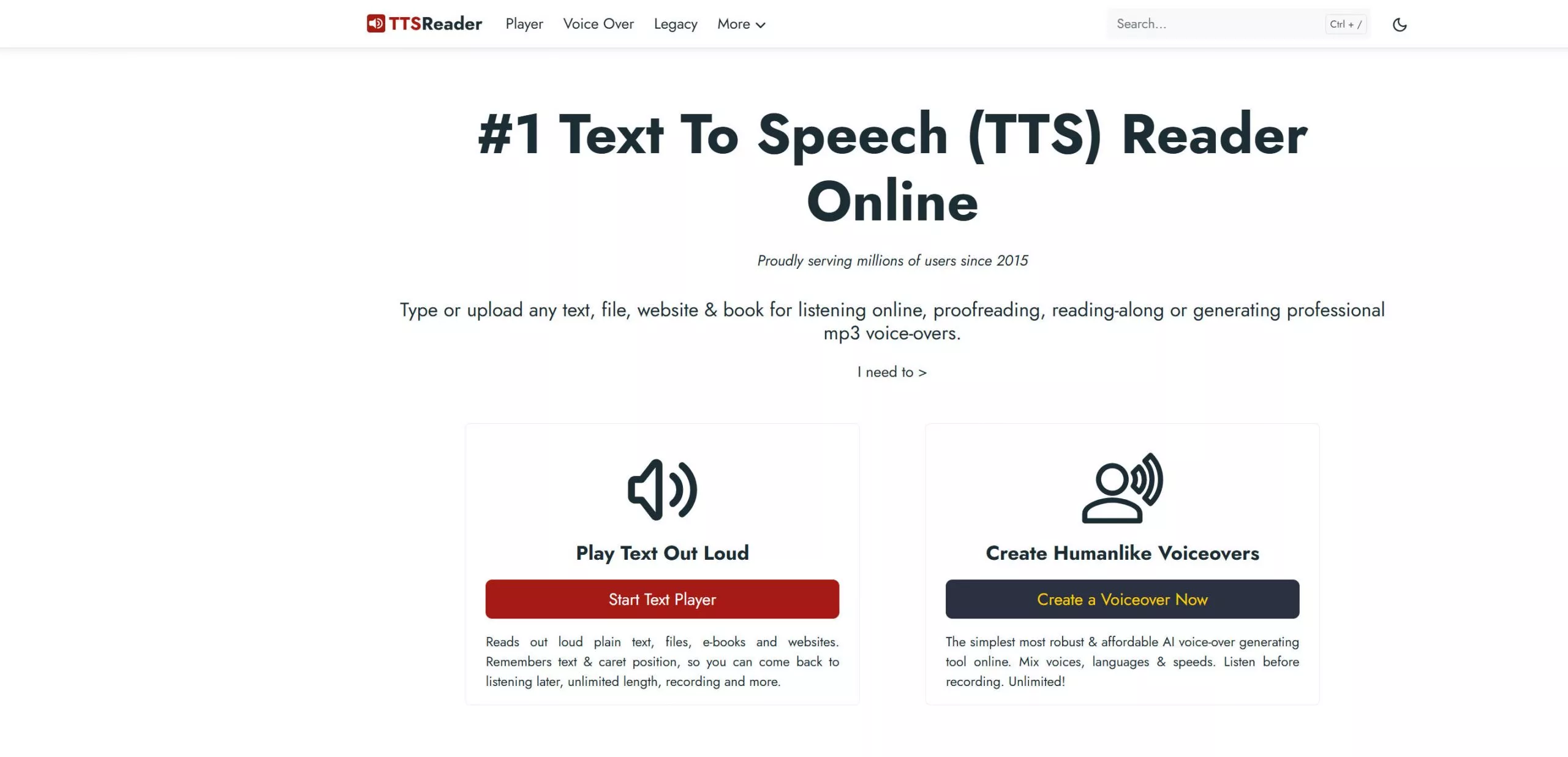 explore ttsreader website